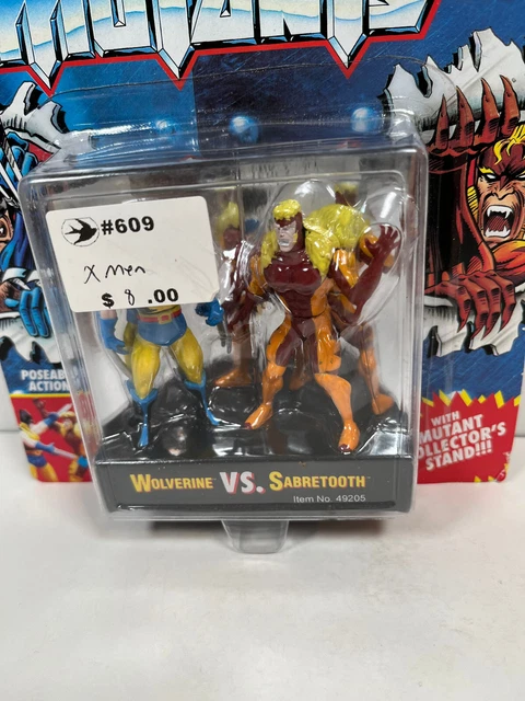 Marvel ToyBiz 1994 X-Men Steel Mutants WOLVERINE VS SABRETOOTH Figure Set NEW 2