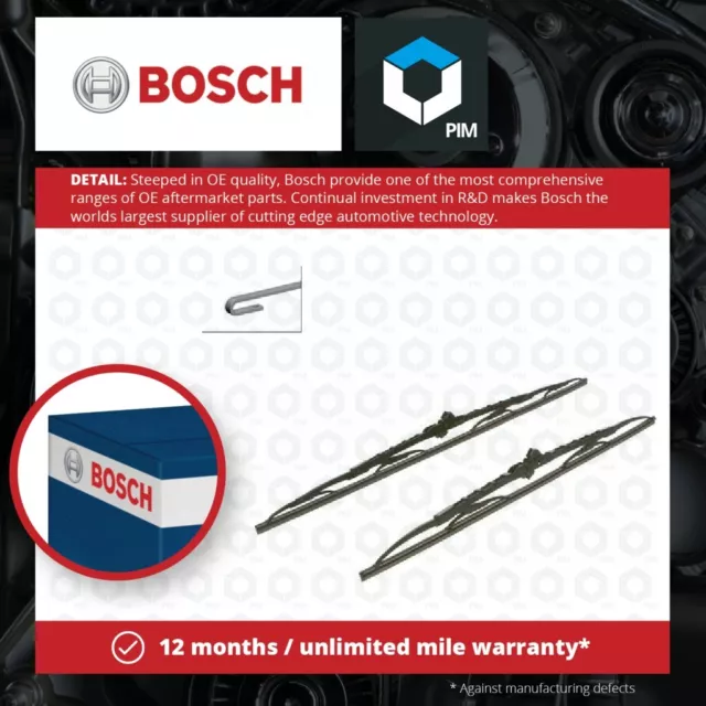 2X WIPER BLADES (Pair) 543 3397001543 Bosch 3397001543 A0008209145 600