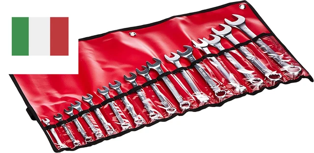 285 J/B16 -1 6 Chiavi Combinate Con Busta Avvolgibile Di Nylon, Argento