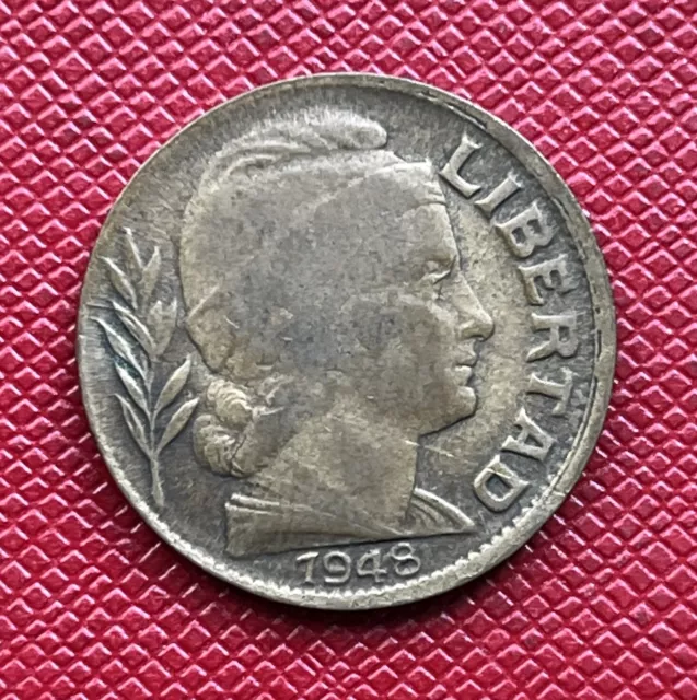 Argentina 1948 Aluminum Bronze 20 Centavos. Nice Eye Appeal. KM# 42