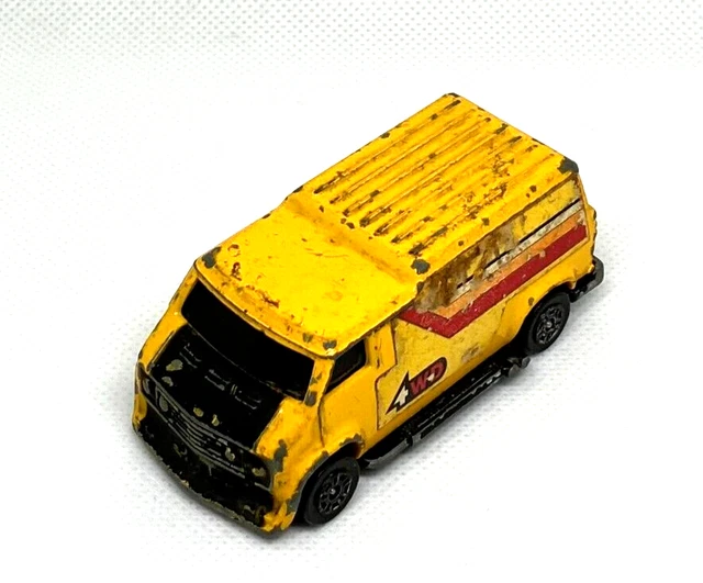 Corgi 2,6"" HOT ROD CUSTOM VAN Druckguss Auto Allrad Vintage GELB selten
