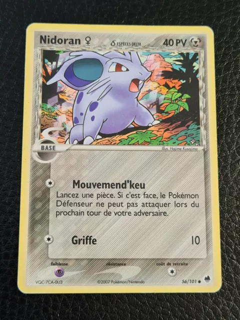 French Pokemon Card Nidoran 56/101 EX Dragon Islands