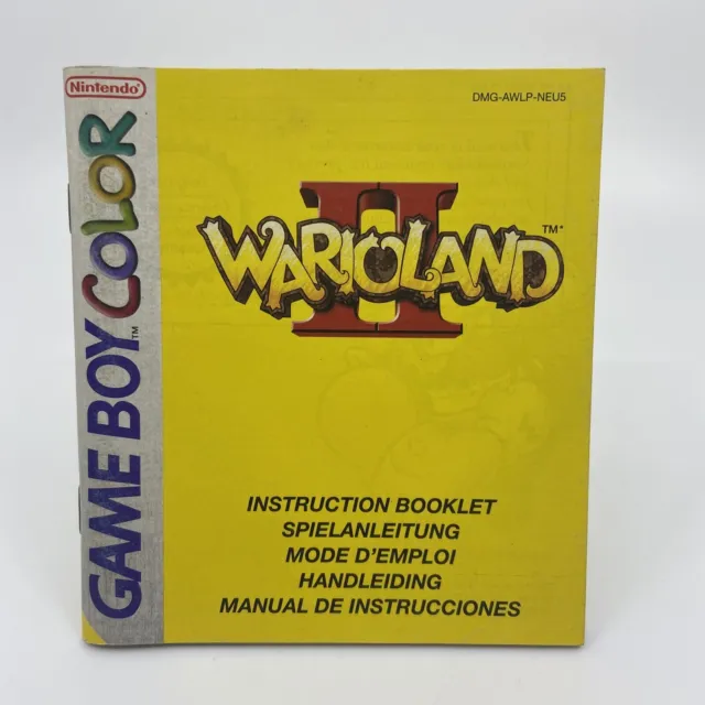 Manual Nintendo Game Boy Advance GBA Wario Land II Very Good Condition Rare - UK