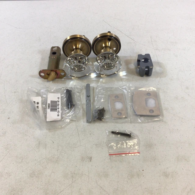 Nostalgic Warehouse Antique Brass Round Clear Crystal Glass Knob 712488