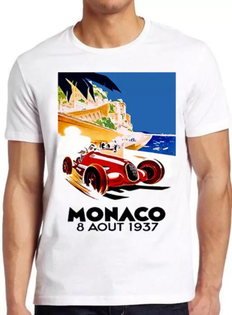 Maglietta regalo Monaco Grand Prix Race 1937 Auto Racing Meme fantastica divertente C1193