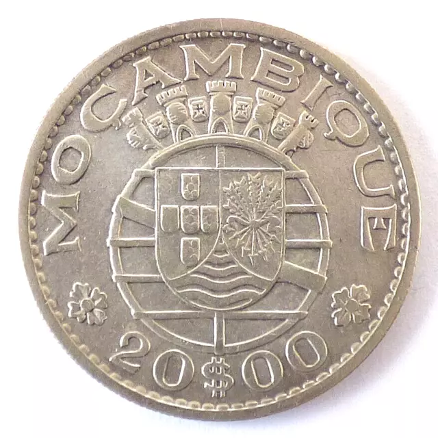 20 Escudos, Silber, 1960, (Portugal) Mosambik (4374)