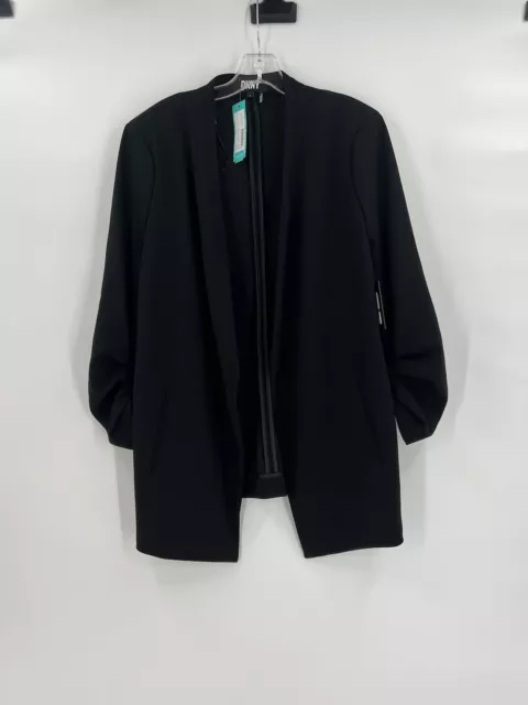 Dkny Mae drape front blazer black new size large