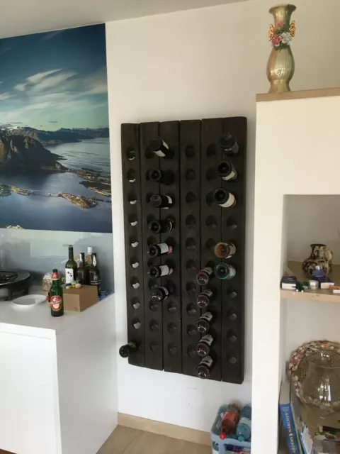 Sehr altes Champagner Regal + Weinthermometer / Rüttelbrett Weinregal Rüttelpult 2