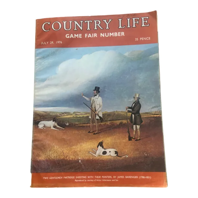 Vintage COUNTRY LIFE magazine. July 1976.  Tissington Hall. Game Fair Glanusk