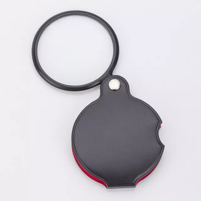 Portable Handheld Magnifier 8X Leather Magnifier Reading Monocle Jewelry_tu