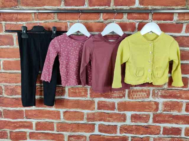 Pacchetto Bambine Età 12-18 Mesi H&M Next Leggings Cardigan Magliette Neonato 86Cm