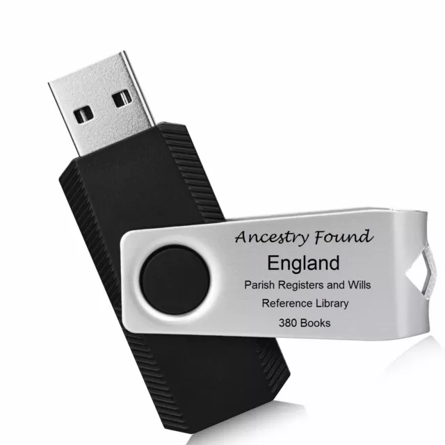 326 books ENGLAND Genealogy Parish Registers History on  USB FLASH DRIVE