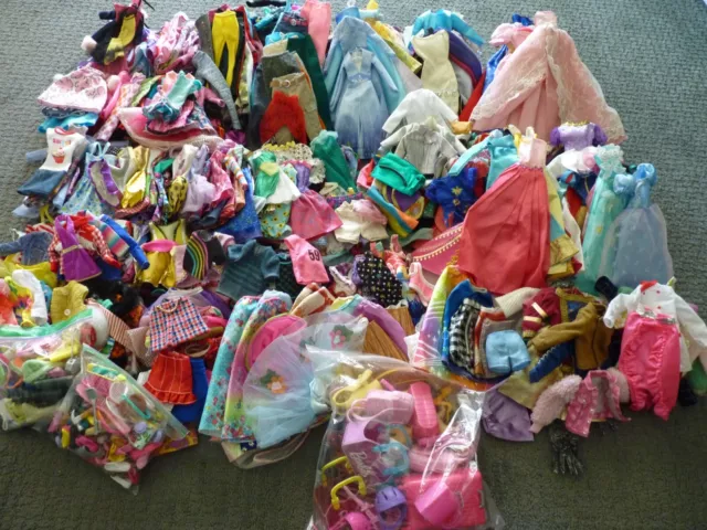 Huge Lot Doll Clothes For 11" Dolls Barbie Ken Disney (495)pcs + Accessories 7lb