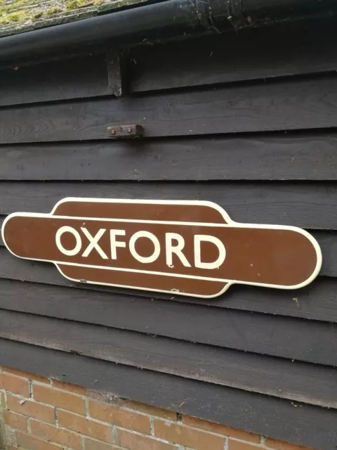 OXFORD TOTEM ENAMEL sign British Rail railway Oxford sign UK Station br ...