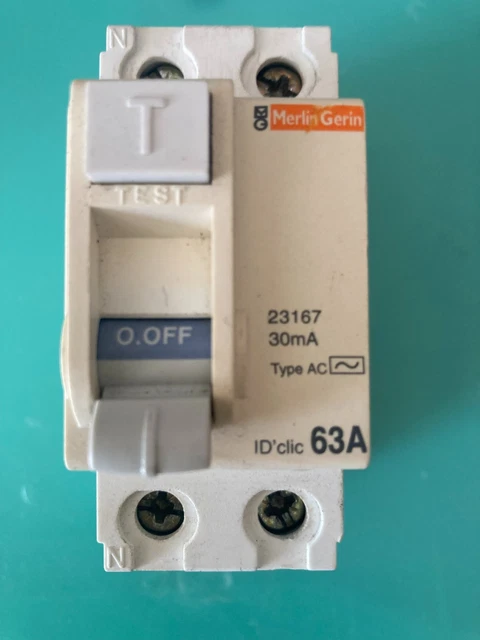 INTERRUPTEUR DIFFERENTIEL 63A 30mA TYPE AC, SCHNEIDER ELECTRIC R9PRC263 PEIGNAB EUR 40,00 - FR