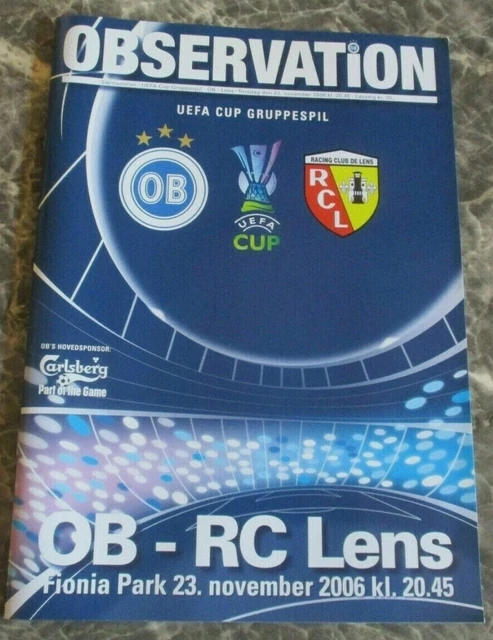 Programme OB ODENSE Denmark - RC Lens France 2006-2007 Cup UEFA