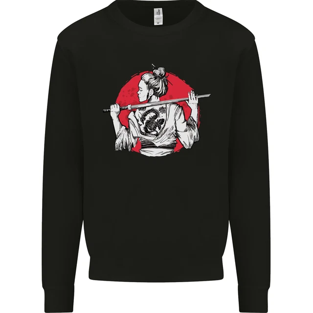 Felpa Maglione Maglione Samurai Tattoo Ragazza MMA Kenjutsu Kendo Iaido Ragazza