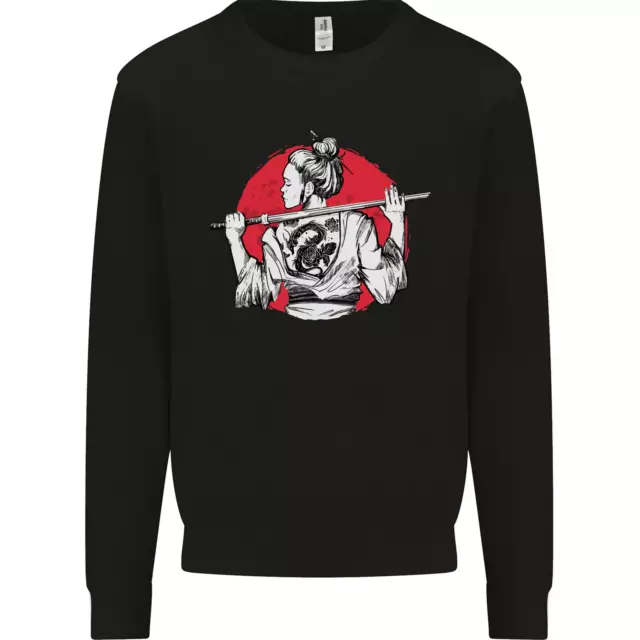 Samurai Tattoo Girl MMA Kenjutsu Kendo Iaido Mens Sweatshirt Jumper