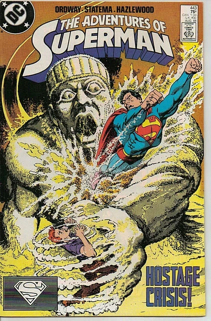 "Adv Of Superman" No 443 1988 "Hostage Crisis" C/A Jerry Ordway Dc Nmt+
