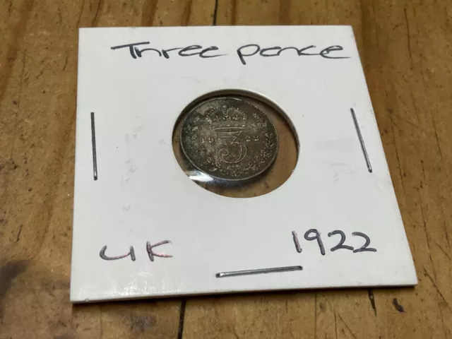 1922 Great Britain 3 Pence - George V Silver Coin