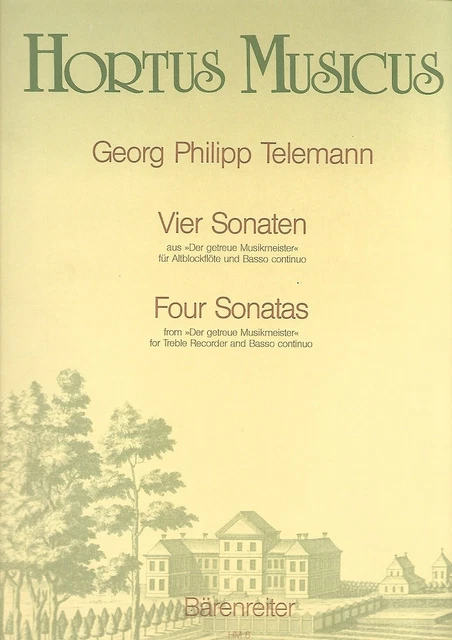 Partition pour flûte - Georg Philipp Teleman - 4 Sonates