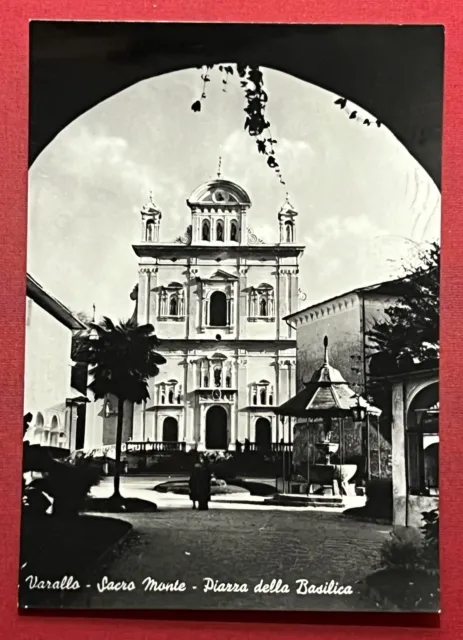 Cartolina - Varallo - Sacro Monte - Piazza della Basilica - 1958