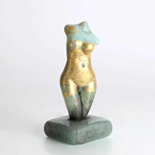 Cristal Murano Escultura Nason Único Vetro A Scavo Torso Desnudo Base Opaco
