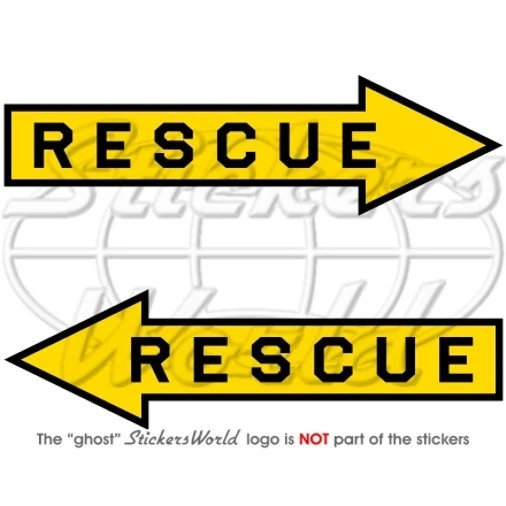 RESCUE AIR FORCE Aircraft Arrow Markings RAF USAF NATO 75mm Stickers ...