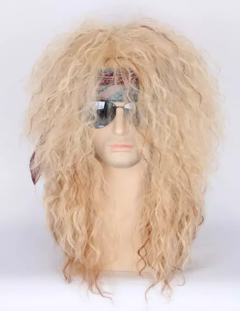 Men or Women 80S Clothes Fashion Wig Rocker Mullet Metal Halloween Costume Wig B