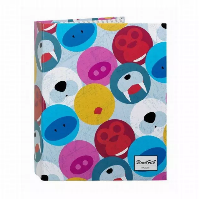 Cartella 4 Anelli Lomo Larghezza " Blackfit8 " (15004)