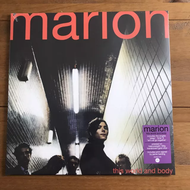 Marion - This World And Body 12” Gold Vinyl & Print Signed Autographed Sealed