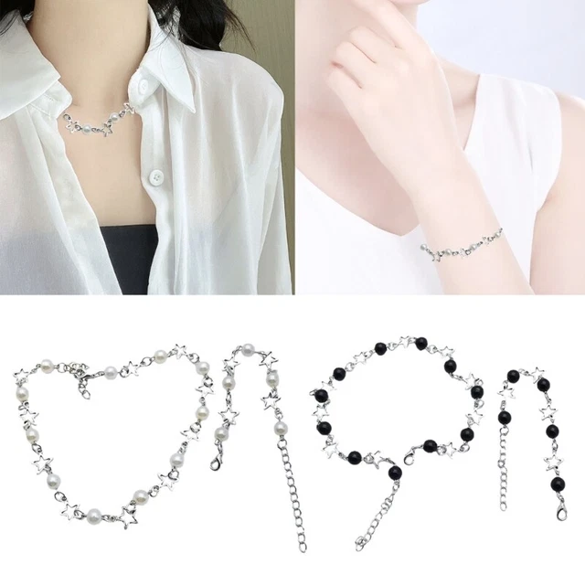Star Pearl Necklace Bracelet Temperament Clavicle Chain Necklace Brace