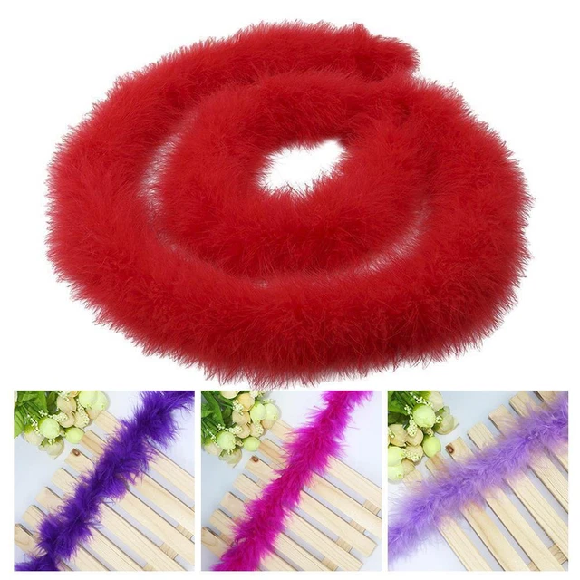 Turkey Feather Strip Fluffy Boa 2 Meter Women Party Wedding Decor DIY FA Fast