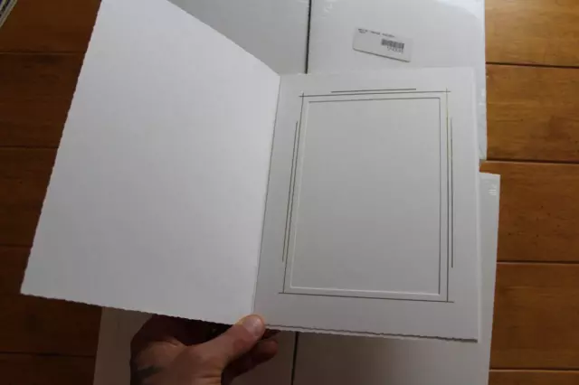 5x7 Photo Folders Picture Paper Frame Wedding Invitation Cards White 75 [e2a]