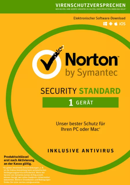 Norton Security Standard 2024 • 1 Gerät 1 Jahr (ESD) Download • Email