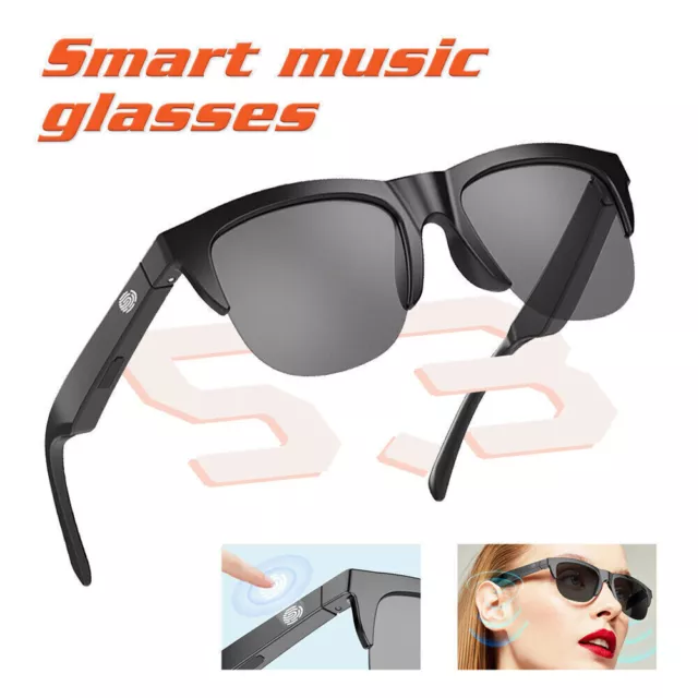 Bluetooth 5.3 Smart Glasses Wireless Headphone Audio Music Sunglasses UV Protect