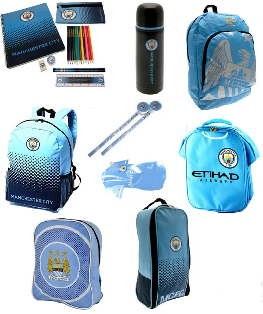 MANCHESTER CITY FC Back To School Backpack Gym Bag Boot Bag for