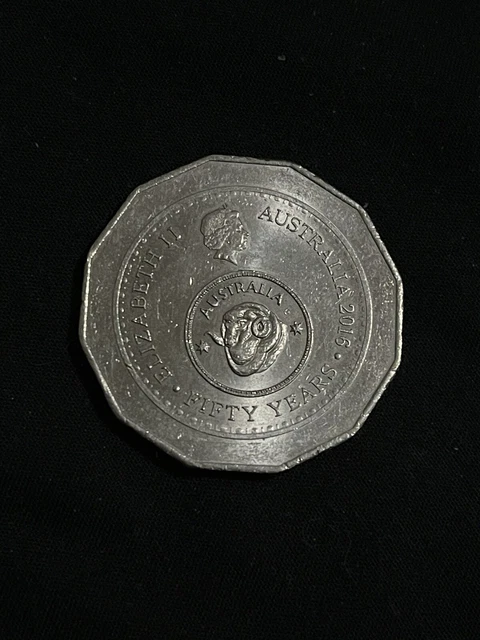 2016 50 Cent Australian Coin - 50th Anniversary of Decimal Currency - Circulated
