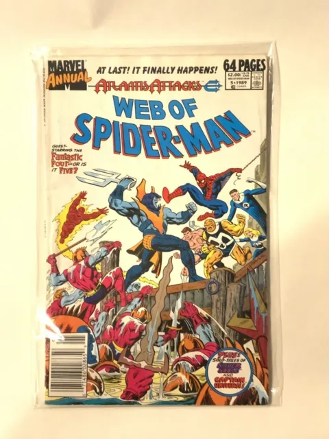 Marvel Annual Atlantis Attacks Web of Spider-Man No.5. 1989
