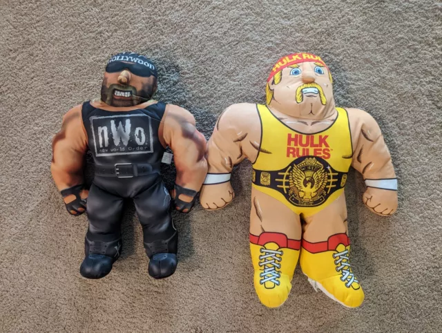 WWF/WWE HULK HOGAN Wrestling Buddies AND WCW Hollywood Hogan Bashin ...
