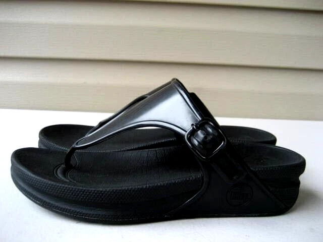 Fiflop womens sandals 8 Black Rubber