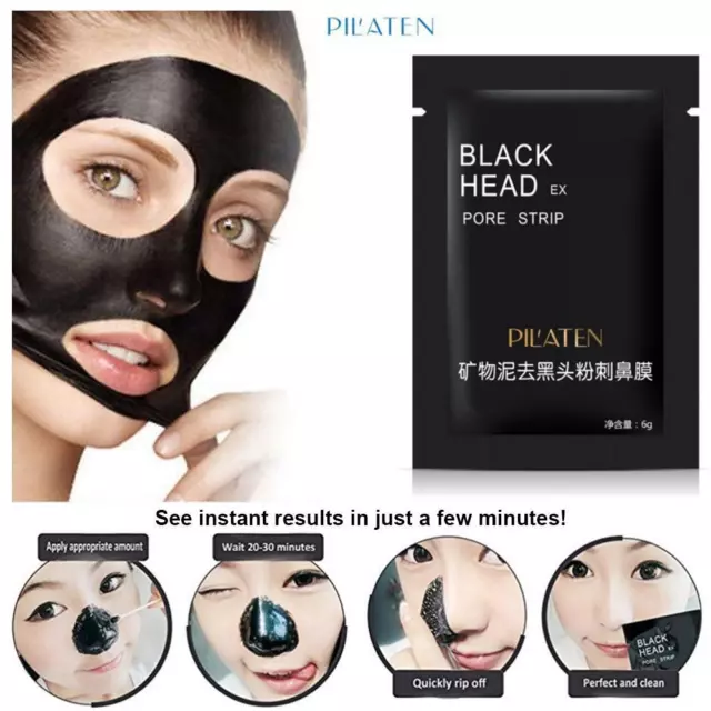 Pilaten Blackhead Removal Face Mask Nose Deep Cleansing Peel Off Pore Treatment