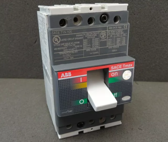 Leistungsschalter ABB SACE Tmax T1N 100 Circuit Breaker Schaltgerät 90A 3-polig