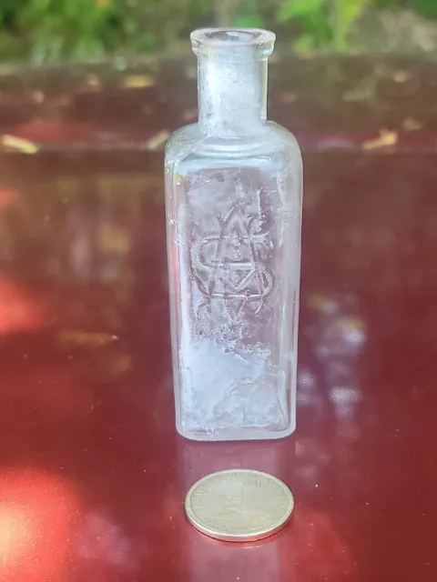 Nice Old Little Schilling Bottle☆ Antique A.S.C. 2 oz Flavoring Bottle!
