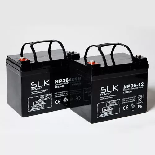 2 PACK 12v 36AH SLK POWER MOBILITY SCOOTER BATTERIES UPGRADE 30AH 33AH 34AH 35AH