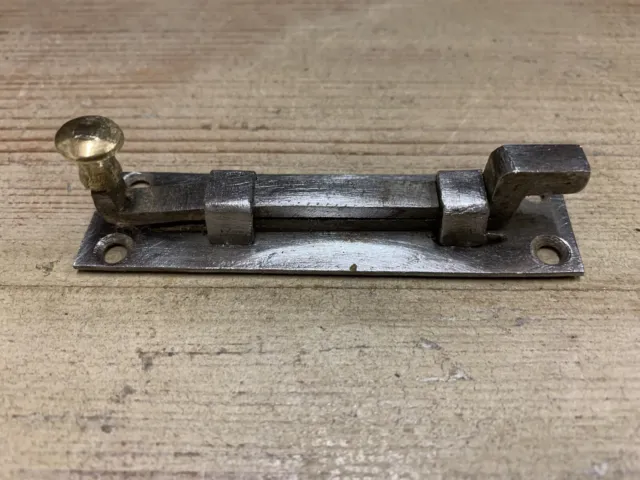 Original Georgian Bolt Lock Blacksmith Made Iron Brass Reclaimed Door Knobs Old