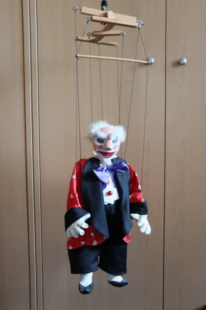 Clown, handgefertigte Marionette