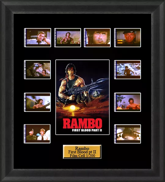Backlight Rambo First Blood Part 2 (1985) Film Cell Memorabilia Movie Backlit