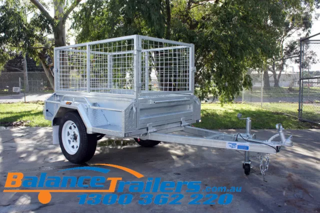 5x3 HOTDIP GALVANISED FULLY WELDED TIPPER BOX TRAILER WITH 600mm REMOVEABLE CAGE