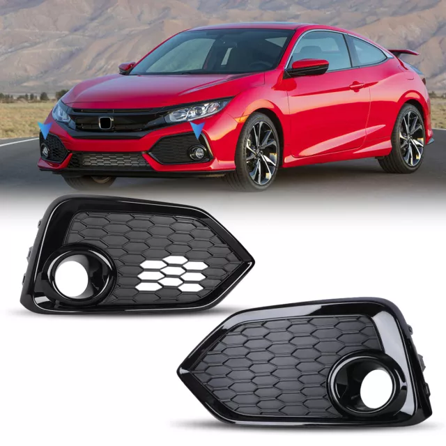 For 2017-2019 Honda Civic Hatchback/Type R/Si Sedan/Si Coupe Fog Light Bezels